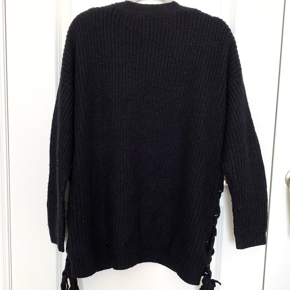Dex Black Knit Cardigan w Tie Detail 3/$30 - Picture 5 of 11